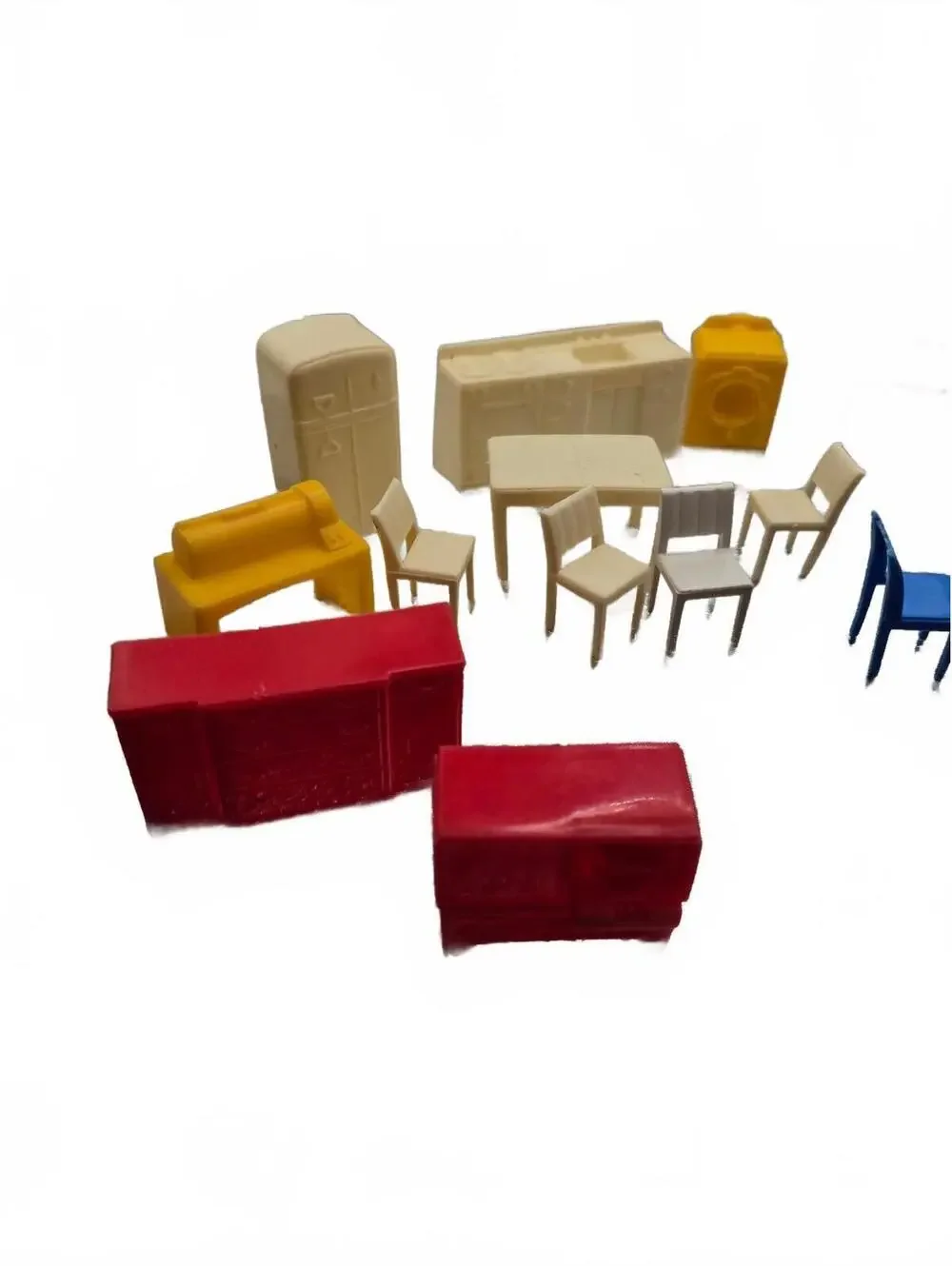 Vtg Plastic Dollhouse Furniture Set for Marx Suburban Colonial dollhouse